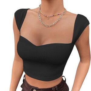 Black crop top